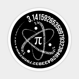 Pi Day 2024- Science Atom Black Magnet